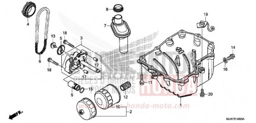 OIL PAN/OIL PUMP CB500FAJ de 2018